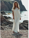 Marjolaine Robe longue molleton eponge CELESTE