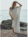 Marjolaine Robe longue molleton eponge CELESTE