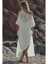 Marjolaine Robe longue molleton eponge CELESTE
