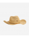 Beige raffia hat PIN UP STARS