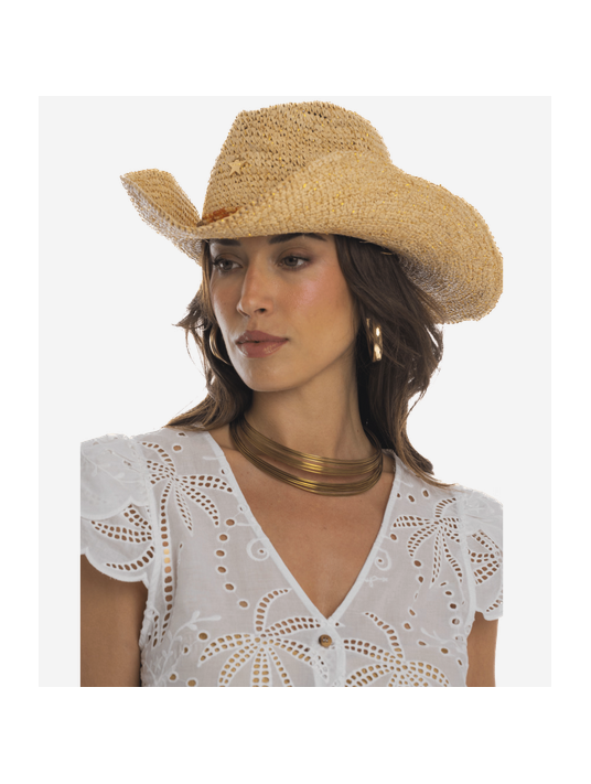 Chapeau beige PIN UP STARS