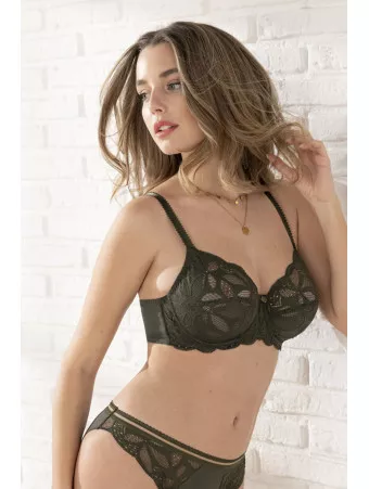Full cup underwired bra army green STRICTO SENSUELLE