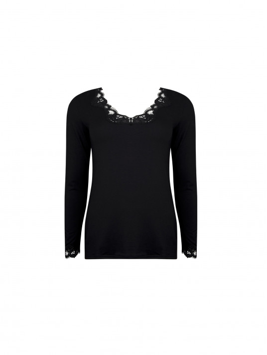 Antigel Top manches longues bien-être noir SIMPLY PERFECT