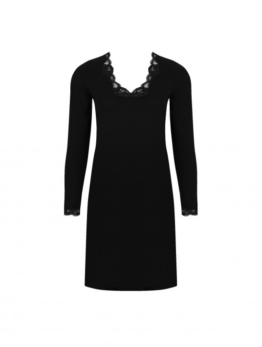 Antigel Long-sleeved black nighty SIMPLY PERFECT