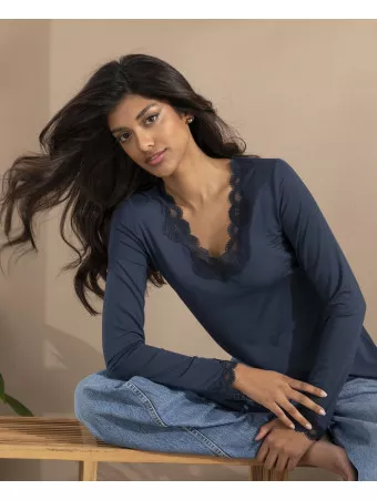 Antigel Top manches longues bien-être bleu SIMPLY PERFECT