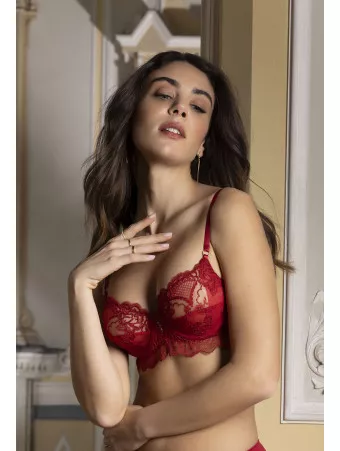 LISE CHARMEL Soutien-gorge emboitant rouge SUBLIME EN DENTELLE