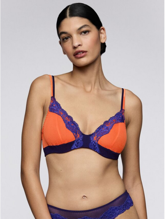 sarda Deep plunge bra orange shock BREMER