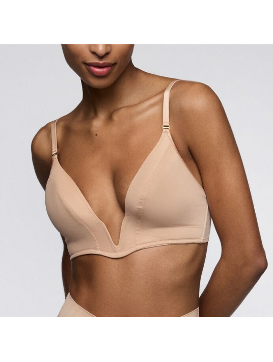 Sarda Deep plunge Padded bra TEGLA