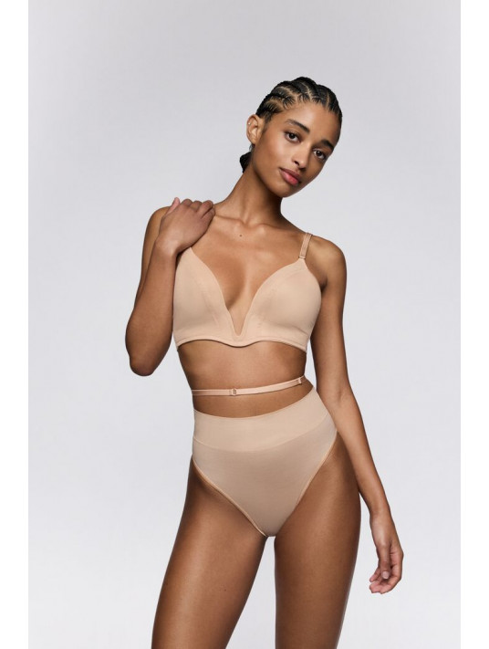 Sarda Deep plunge Padded bra TEGLA