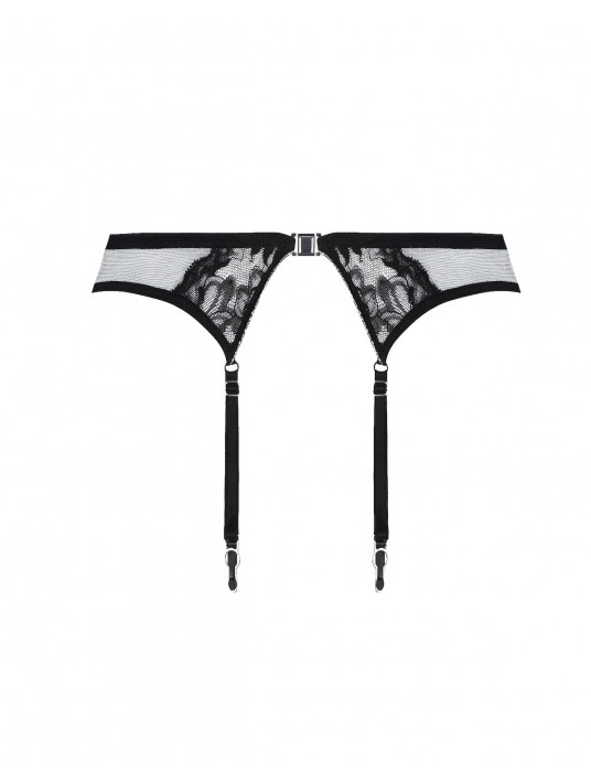 LISE CHARMEL Low-Rise Leavers Lace Suspender Belt CUIR SEXY COUTURE