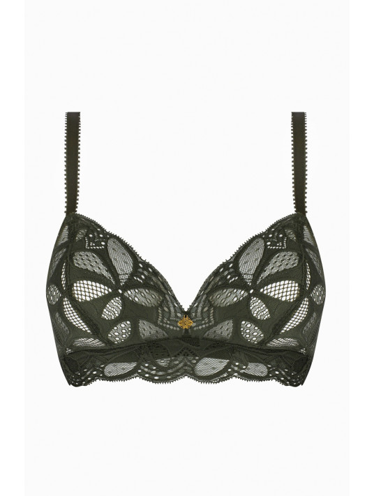 ANTIGEL Non-wired bra kaki STRICTO SENSUELLE
