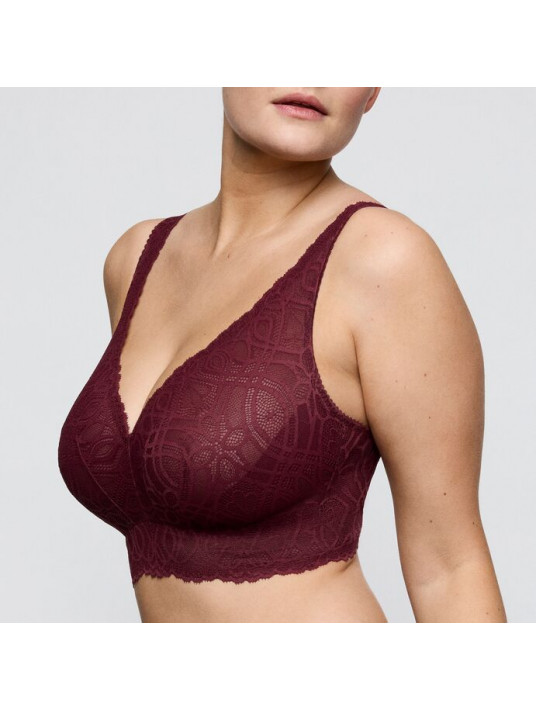 Prima donna Brassière sans armatures rouge Bordeaux SALERNO