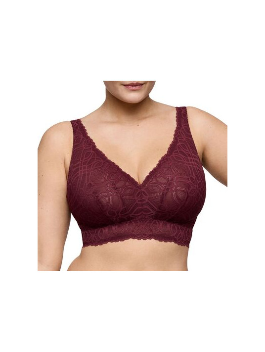 Prima donna Brassière sans armatures rouge Bordeaux SALERNO