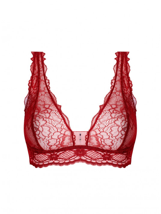 LISE CHARMEL Soutien-gorge sans armatures rouge SUBLIME EN DENTELLE