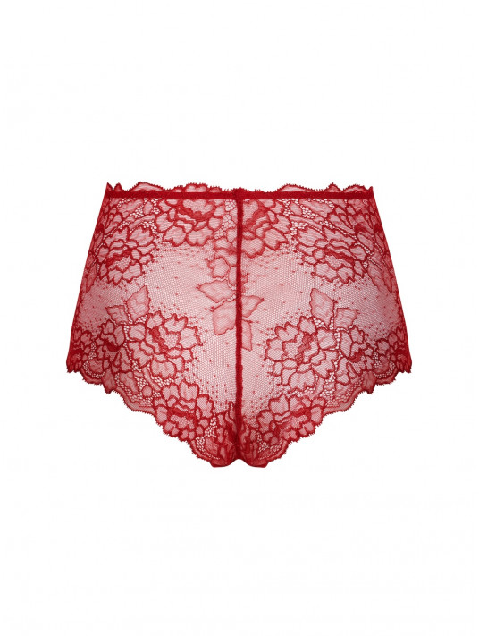 LISE CHARMEL Culotte taille haute rouge SUBLIME EN DENTELLE