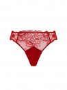 LISE CHARMEL Tanga rouge SUBLIME EN DENTELLE