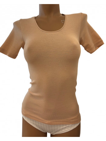 T-shirt nude WOOLEN SILK
