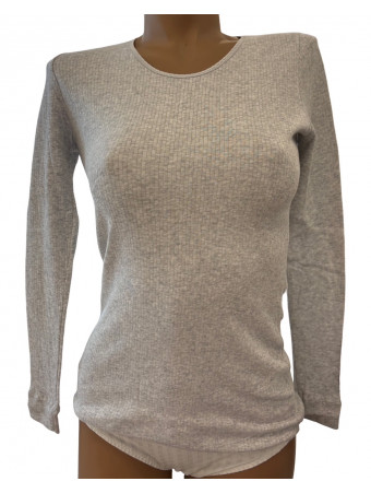 oscalito Long-sleeved Termotex top grey COTTON