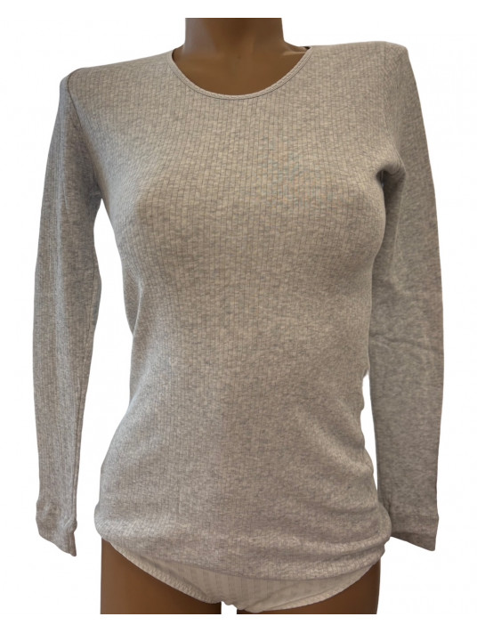 oscalito Long-sleeved Termotex top grey COTTON