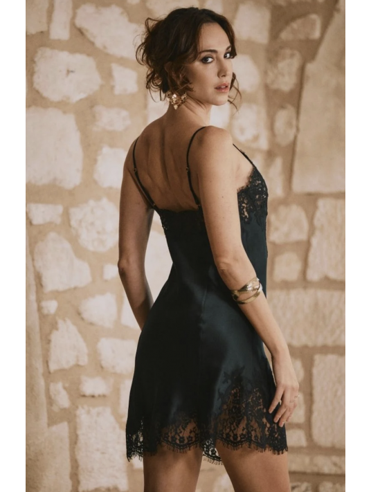 Marjolaine Babydoll black silk TESS