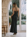 Black Long silk nighty TESS