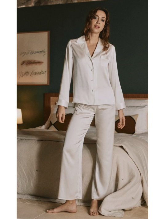 Marjolaine Black silk pajama TESS