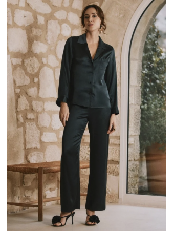 Black silk pajama TESS