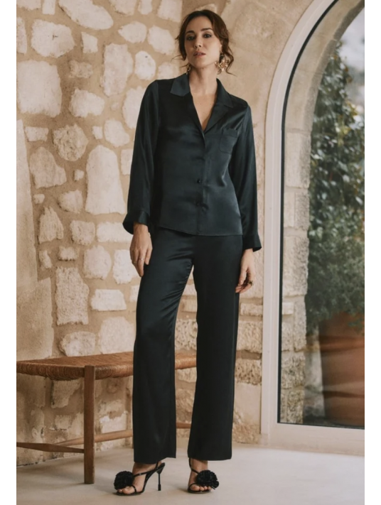 Black silk pajama TESS