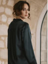 Marjolaine Pyjama noir en soie TESS