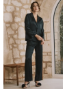 Marjolaine Pyjama noir en soie TESS