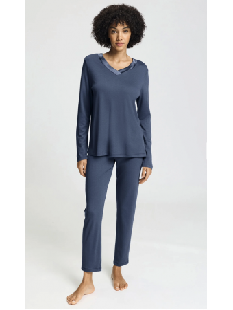 Hanro Blue pajamas cotton and Modal TYRA