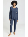 Hanro Blue pajamas cotton and Modal TYRA