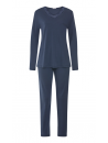 Hanro Blue pajamas cotton and Modal TYRA