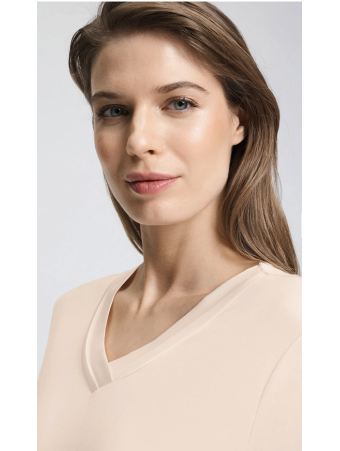 Hanro Chemise de nuit coton et Modal rose TYRA