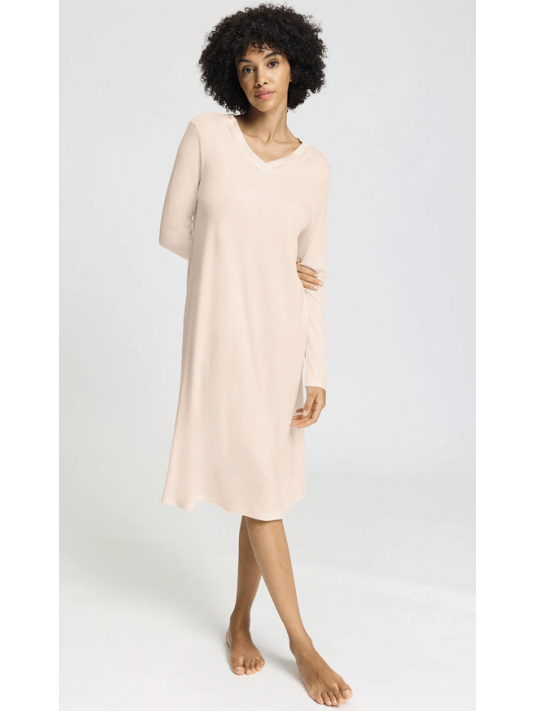 Hanro Powder pink nightgown cotton and modal Tyra