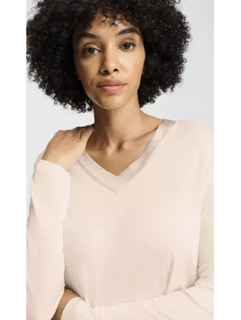 Hanro Powder pink nightgown cotton and modal Tyra