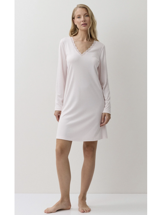 ARUELLE Chemise de nuit manches longues Rose