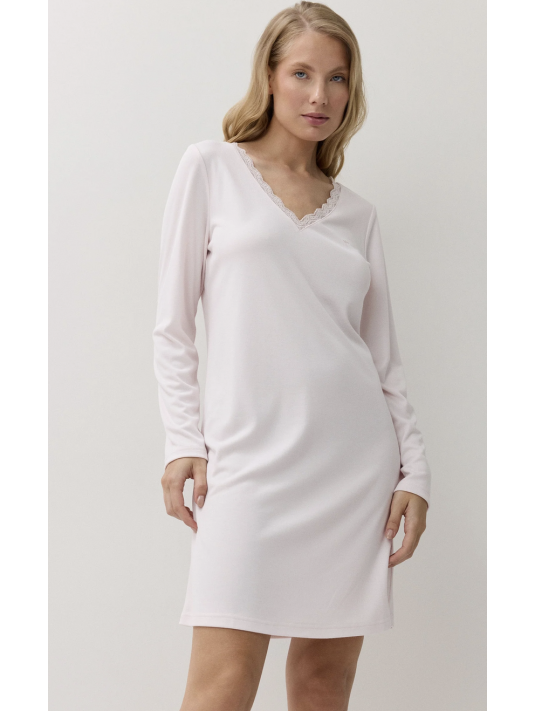 ARUELLE Long-Sleeve Pink Nightgown