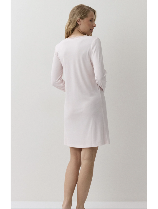 ARUELLE Long-Sleeve Pink Nightgown