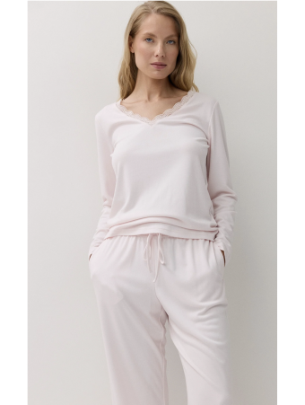 ARUELLE Pink Long-Sleeve Pajama Set