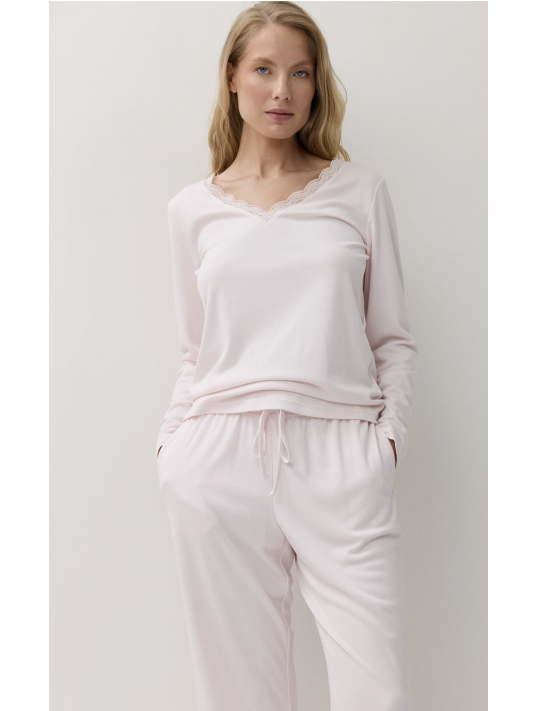 ARUELLE Pink Long-Sleeve Pajama Set