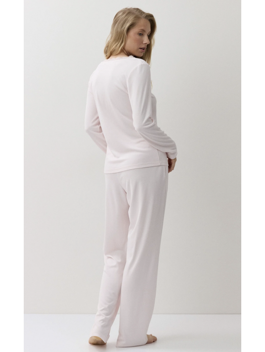 ARUELLE Pink Long-Sleeve Pajama Set