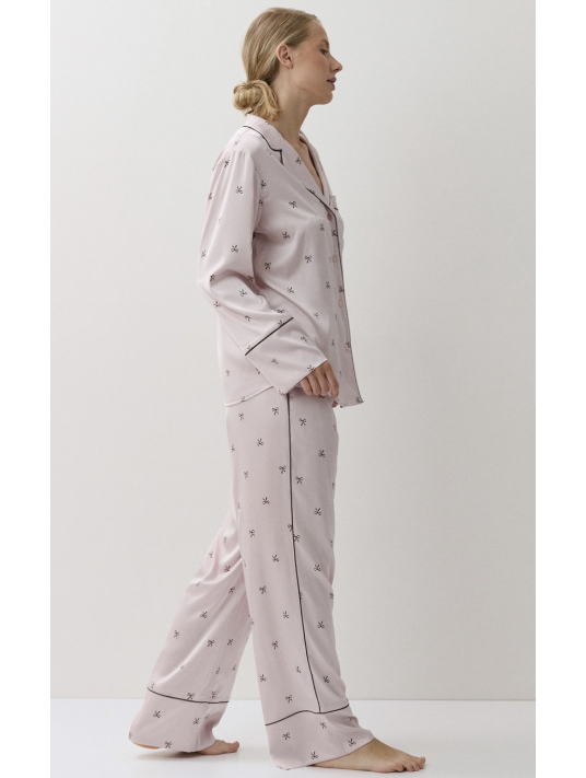 ARUELLE Pink Bow Pajama Set