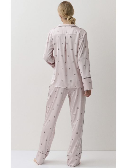 ARUELLE Pink Bow Pajama Set