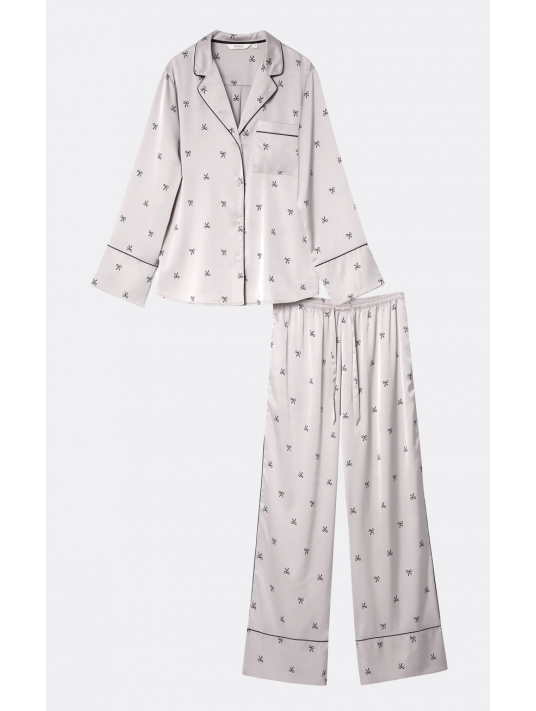 ARUELLE Pink Bow Pajama Set