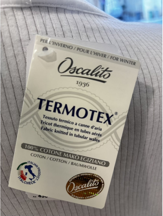 Oscalito Nightdress grey cotton THERMOTEX