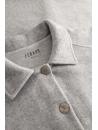 Feraud Robe de chambre grise en polaire boutonnée