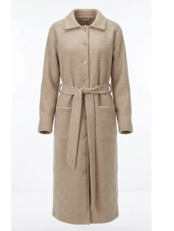 Feraud Robe de chambre beige en polaire boutonnée