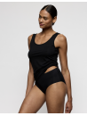 Slip haut lisse noir SOFT STUDIO