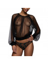 SARDA  Long-Sleeved Sheer Top